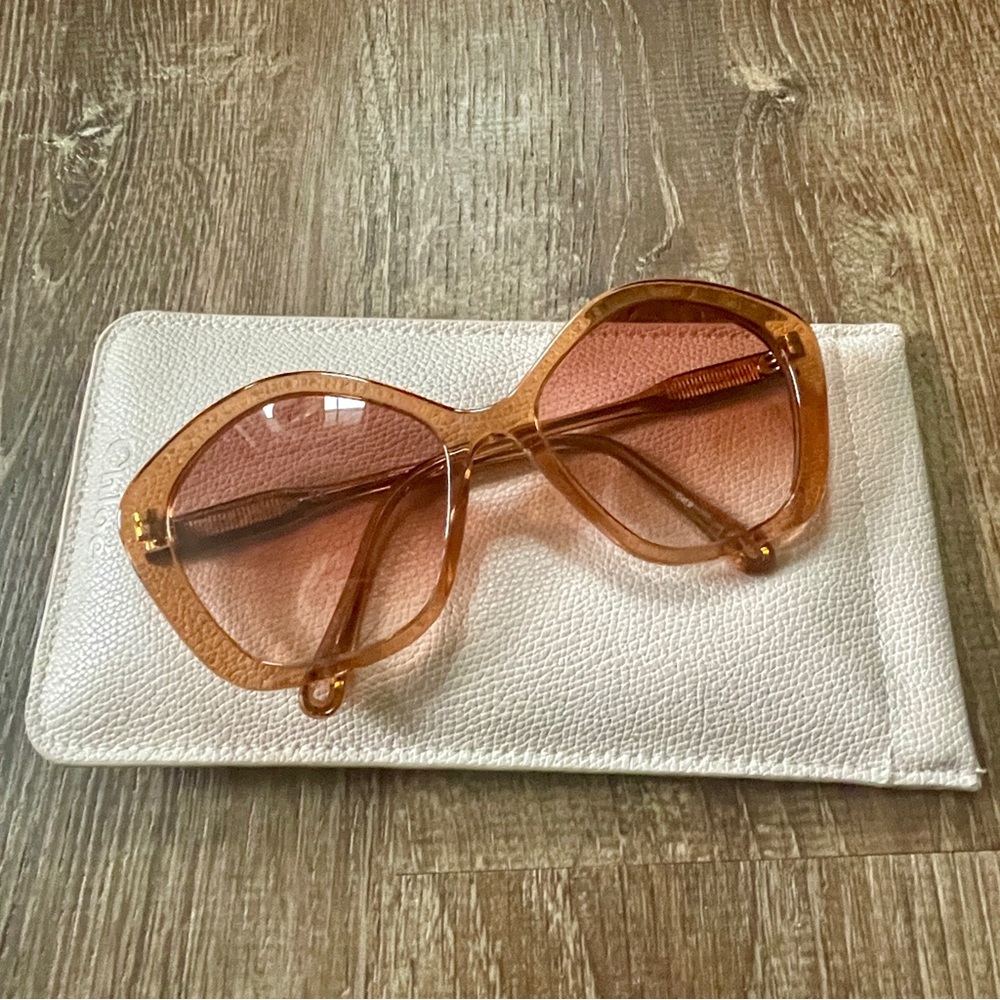 Chloe Sunglasses in Pink and Brown Quiet Luxury